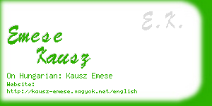 emese kausz business card